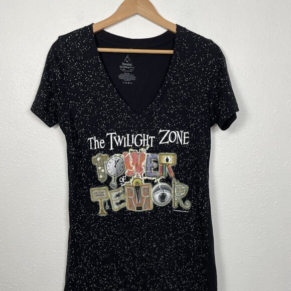 Disney Twilight Zone Tower of Terror V-neck Cotton T-shirt Size: XL - Picture 2 of 7